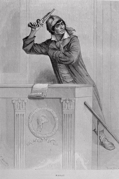 Jean Paul Marat Inciting Revolution, Engraved by Stephane Pannemaker by Eugene Joseph Viollat